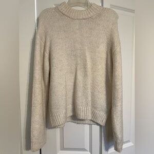 H&M Oversized White Knit Sweater